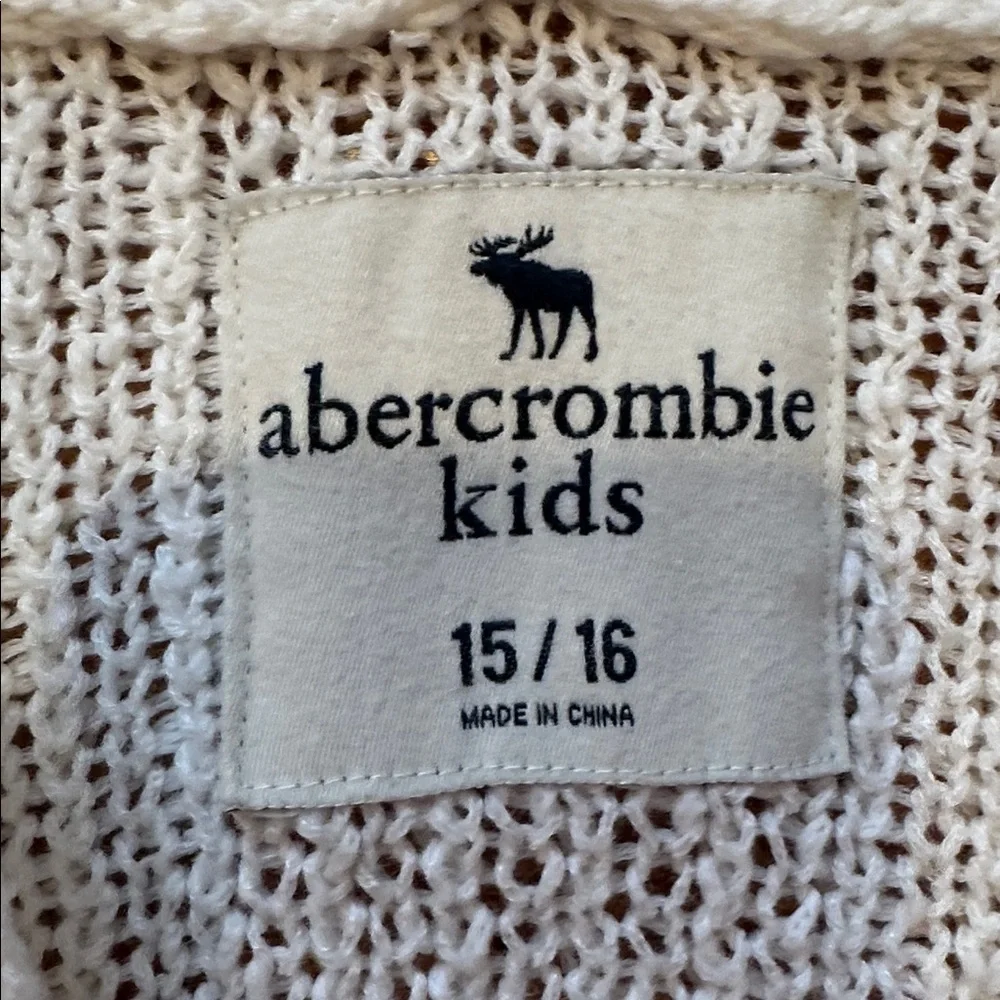 Abercrombie Kids Cream Hooded Cardigan